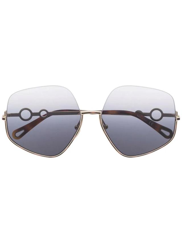 Sofya Oversized Frame Sunglasses In Grey Product Image