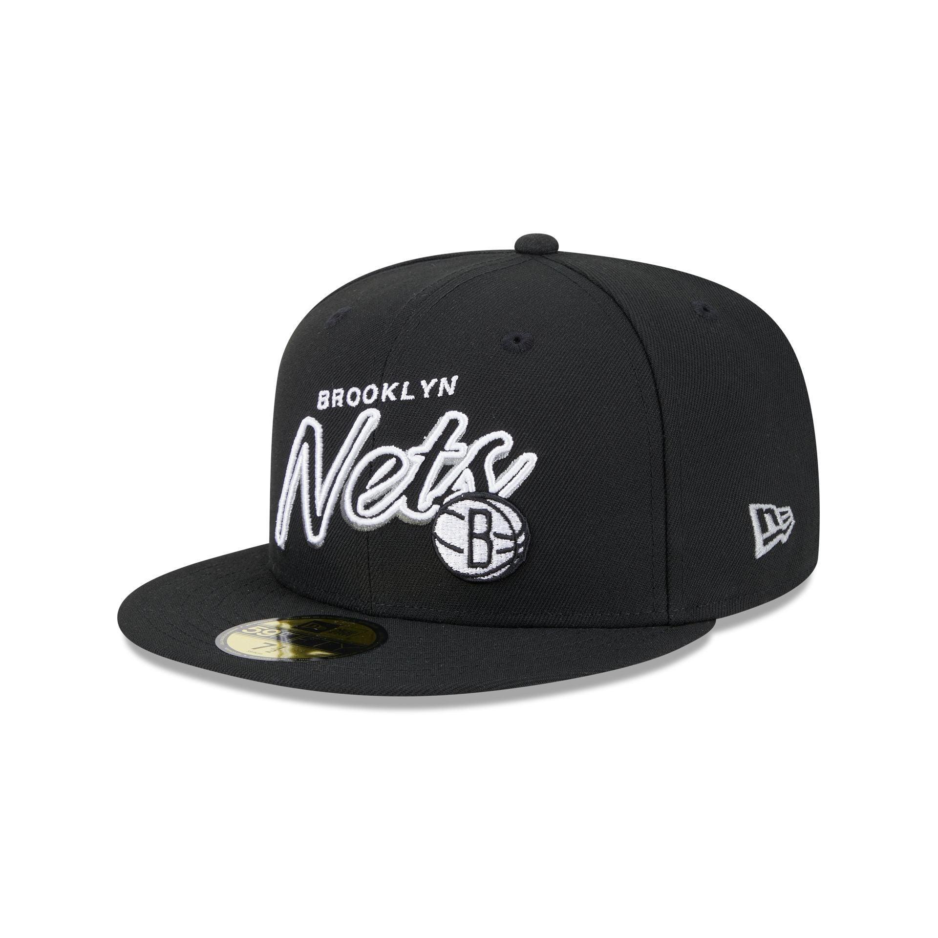 Brooklyn Nets Script Sided 59FIFTY Fitted Hat Male Product Image