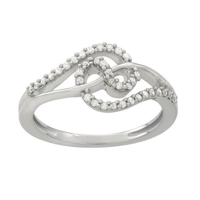 Sterling Silver HDI 1/5 Carat T.W. Loop Diamond Ring, Womens Product Image