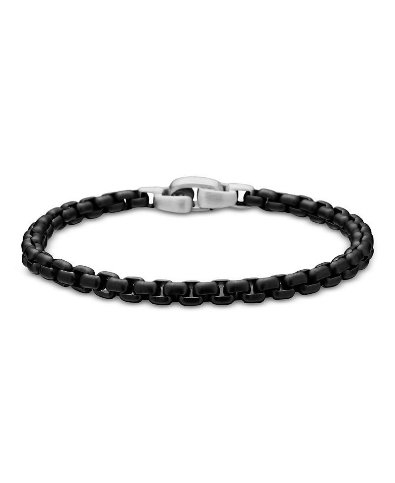 Mens Sterling Silver and Stainless Steel Box Chain Bracelet Product Image