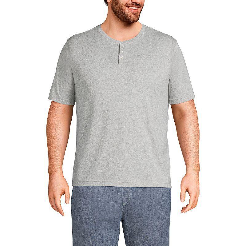 Big & Tall Lands End Super-T Henley, Mens Radiant Blue Product Image