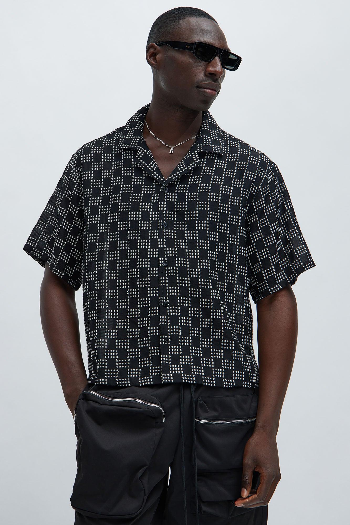 Alabastar Jacquard Shirt - Black/combo Product Image