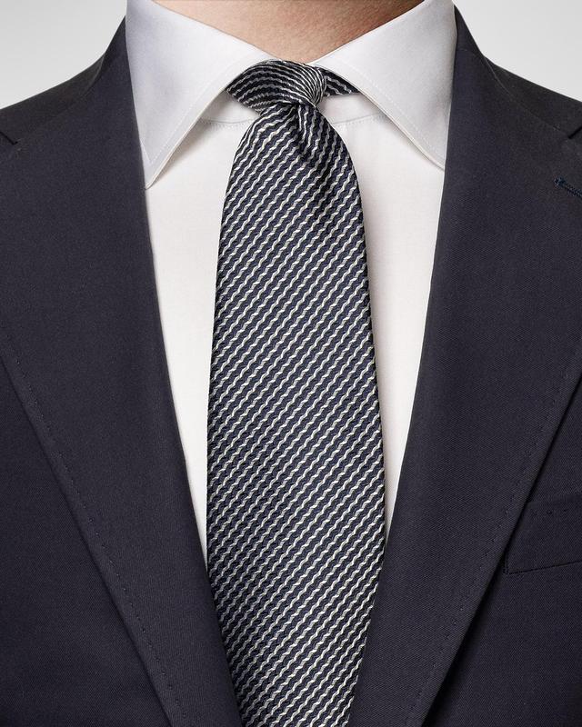 Mens Striped Silk Tie Product Image