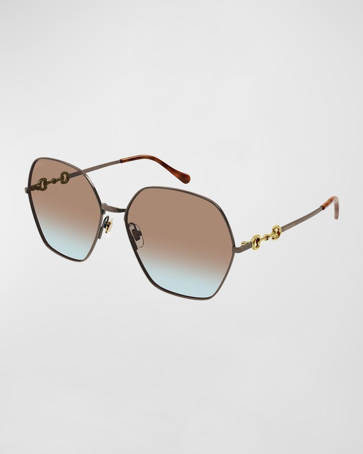 Womens Horsebit 62MM Geometric Sunglasses Product Image