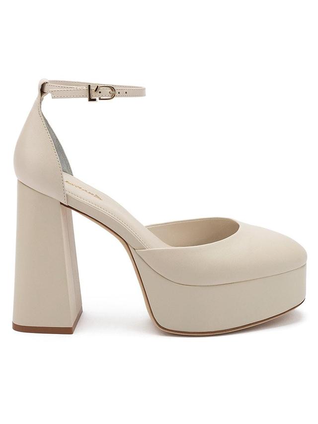 Womens Ari Leather Ankle-Strap Platform Pumps Product Image