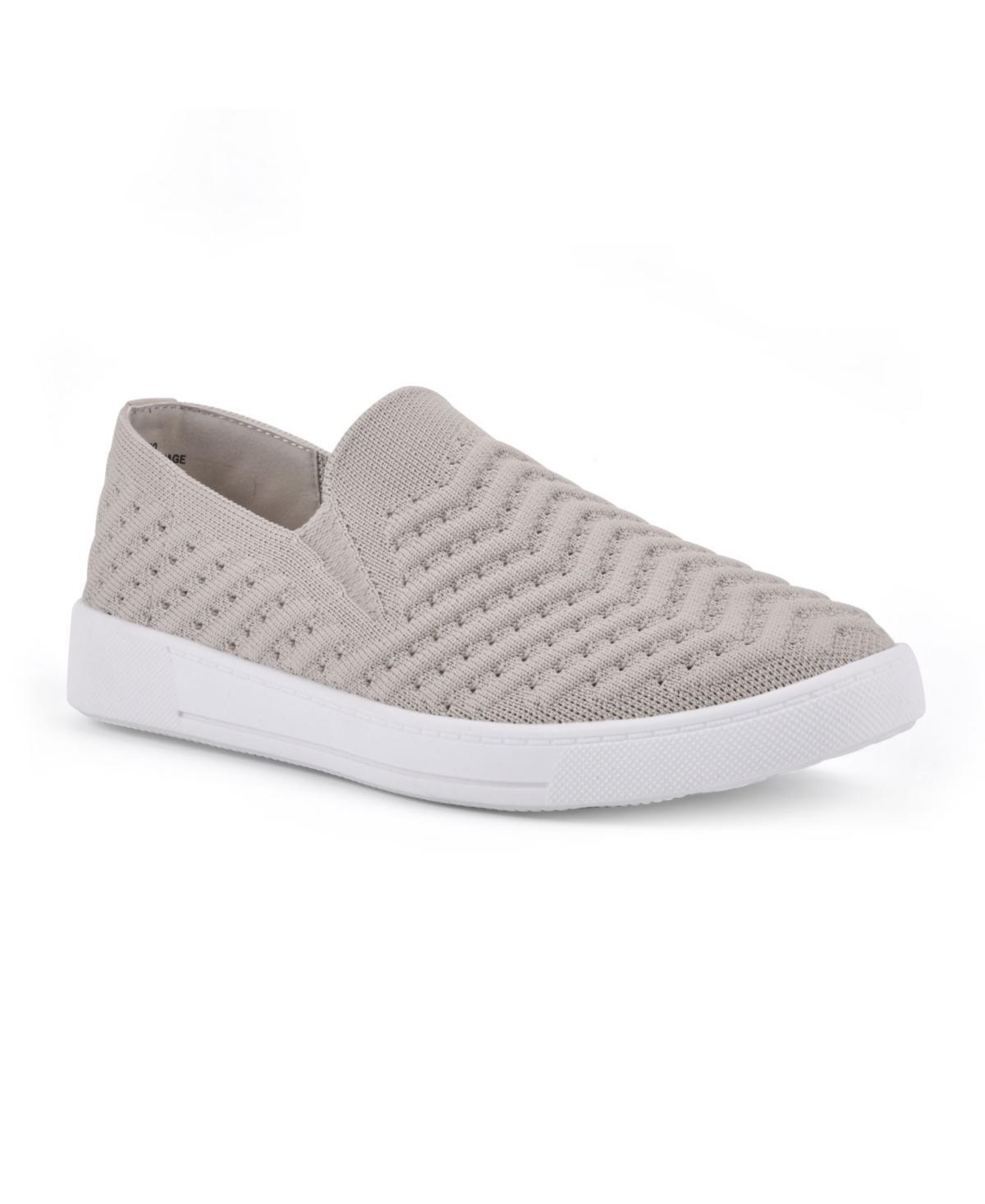 White Mountain Womens Courage Slip On Sneakers - White Product Image