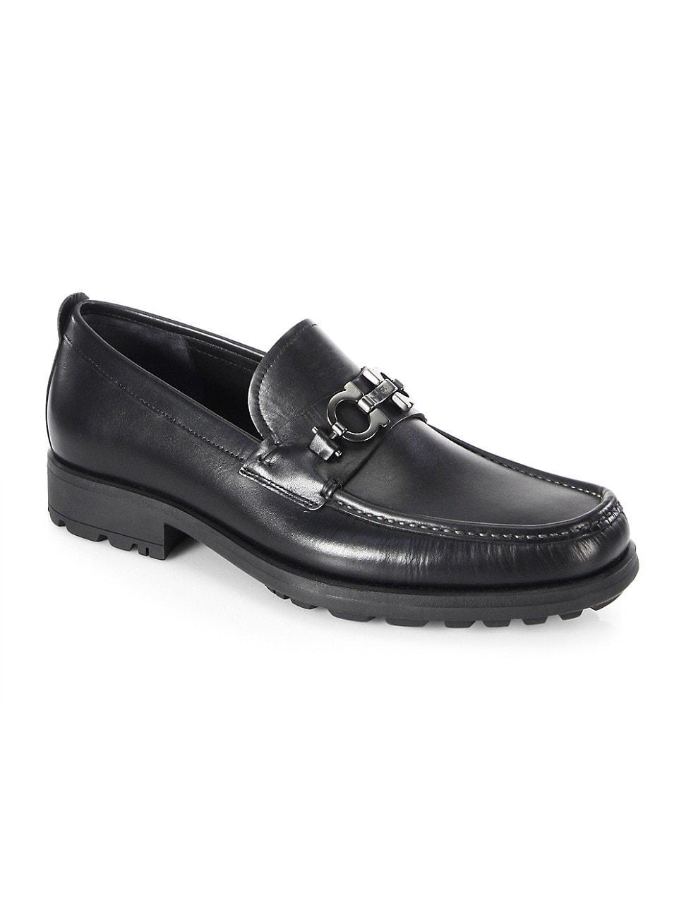 Mens David Gancini Bit Leather Loafers Product Image