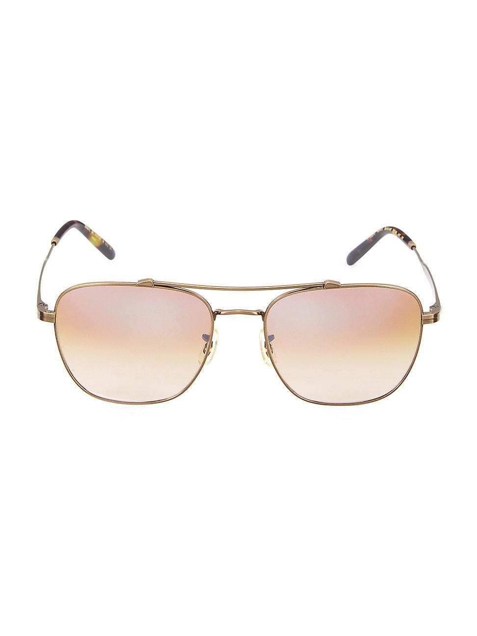 Womens Brunello Cucinelli x Oliver Peoples 55MM Gradient Aviator Sunglasses Product Image