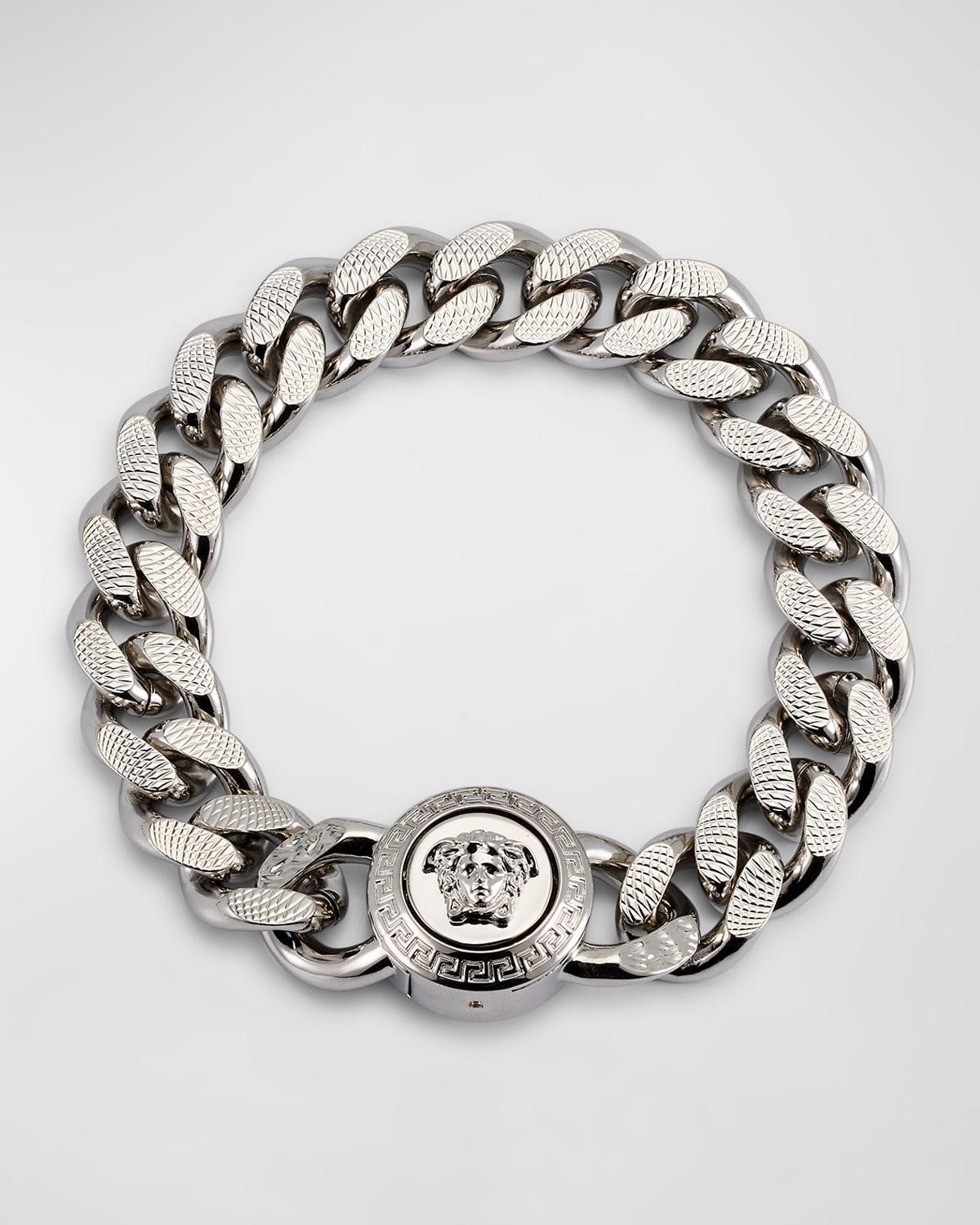 Men's Medusa Curb Chain Bracelet Product Image