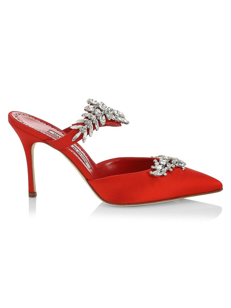 Manolo Blahnik Lurum Jewel Leaf Mule Product Image