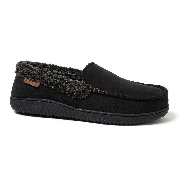 Dearfoams Alexander Microsuede Mens Moccasin Slippers Brown Product Image