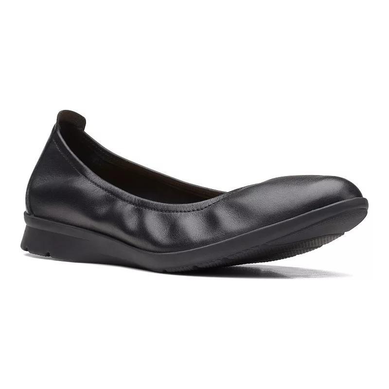 Clarks Jenette Ease Leather Womens Flats Product Image