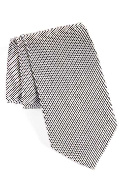 David Donahue Stripe Silk Tie Product Image