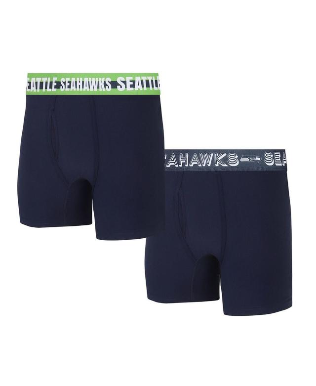 Mens Concepts Sport Seattle Seahawks Gauge Knit Boxer Brief Two-Pack Product Image