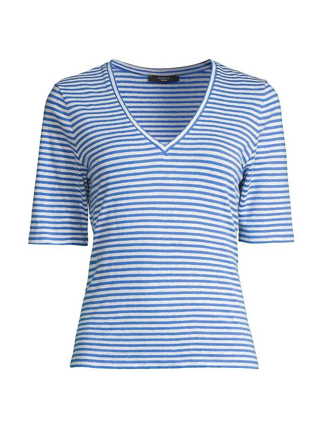 Womens Brunate Linen-Blend Stripe Top Product Image