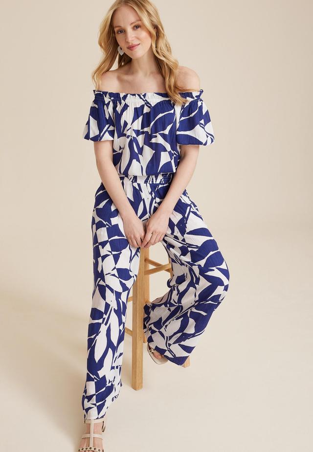 High Rise Printed Palazzo Pant Product Image