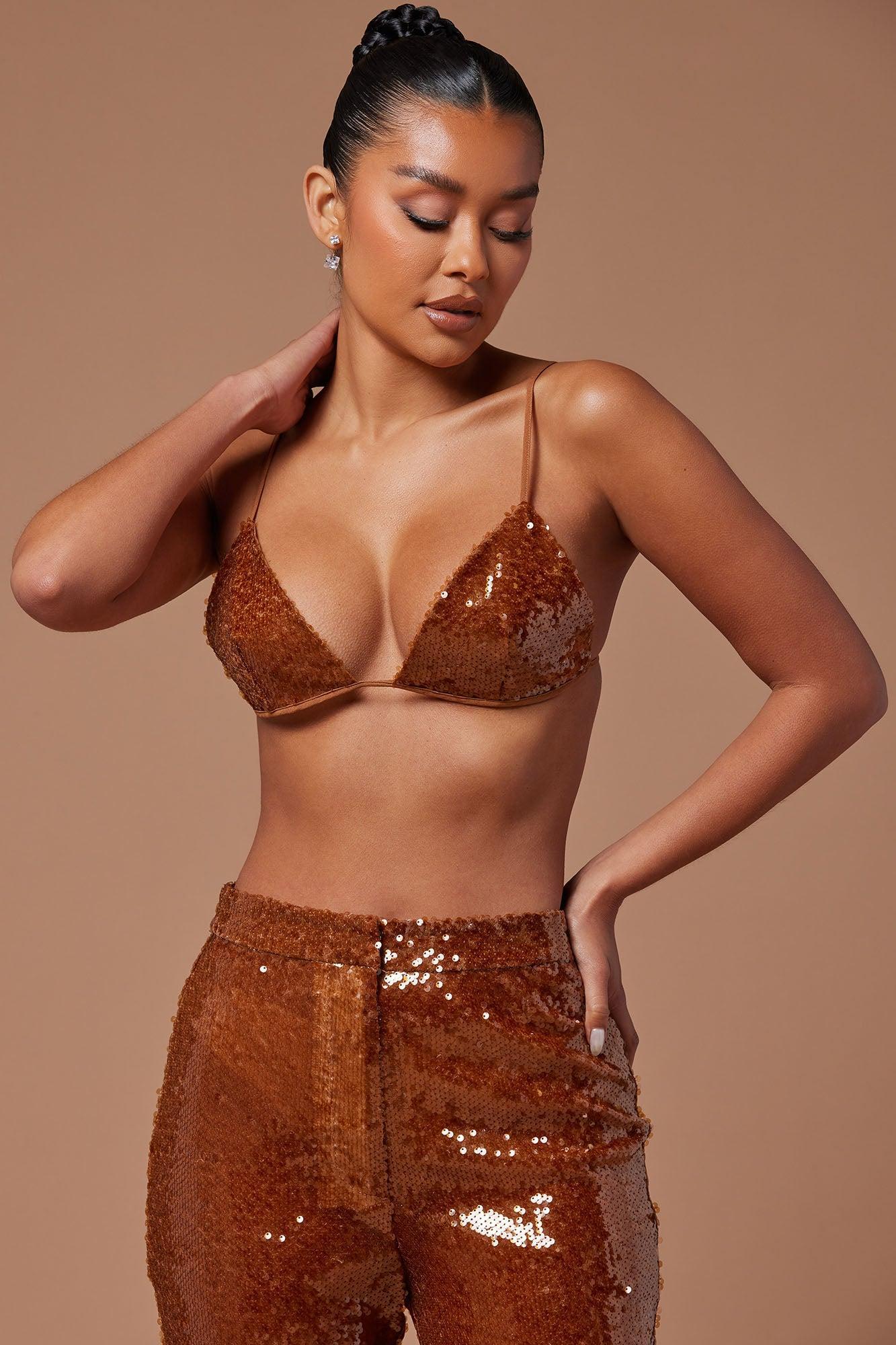 Mable Sequin 3 Piece Set - Cognac Product Image