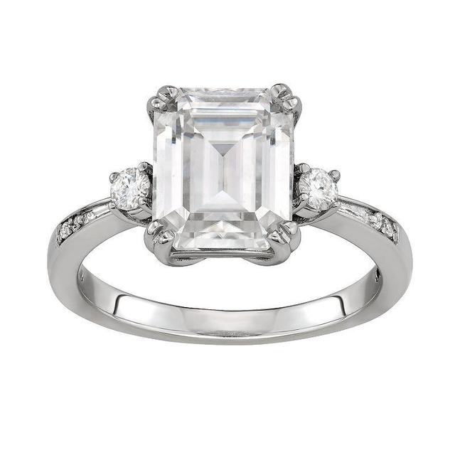 Moissanite Emerald Engagement Ring (3-3/4 ct. tw.) in 14k White Gold Product Image