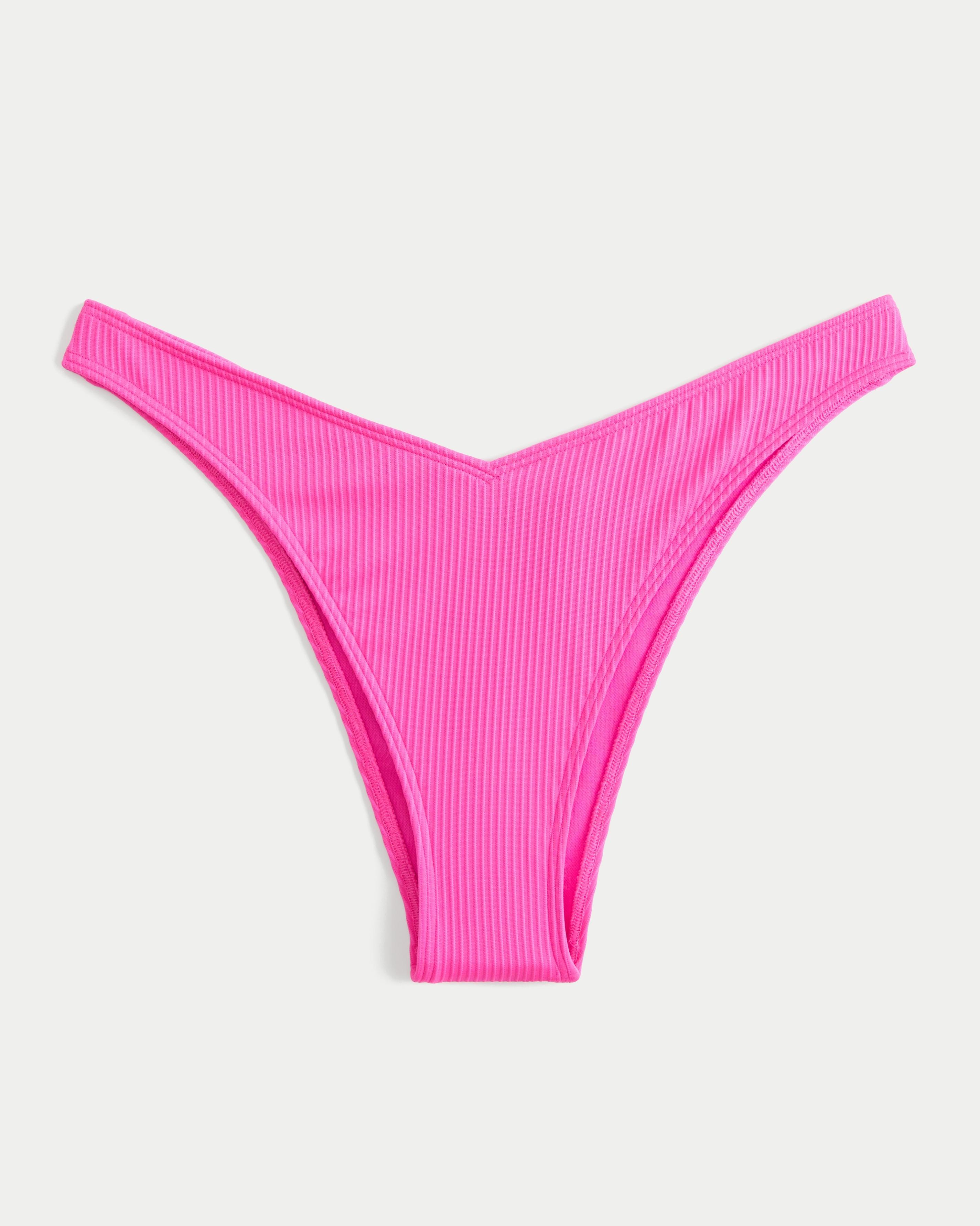 Ribbed High-Leg V-Waist Cheekiest Bikini Bottom Product Image