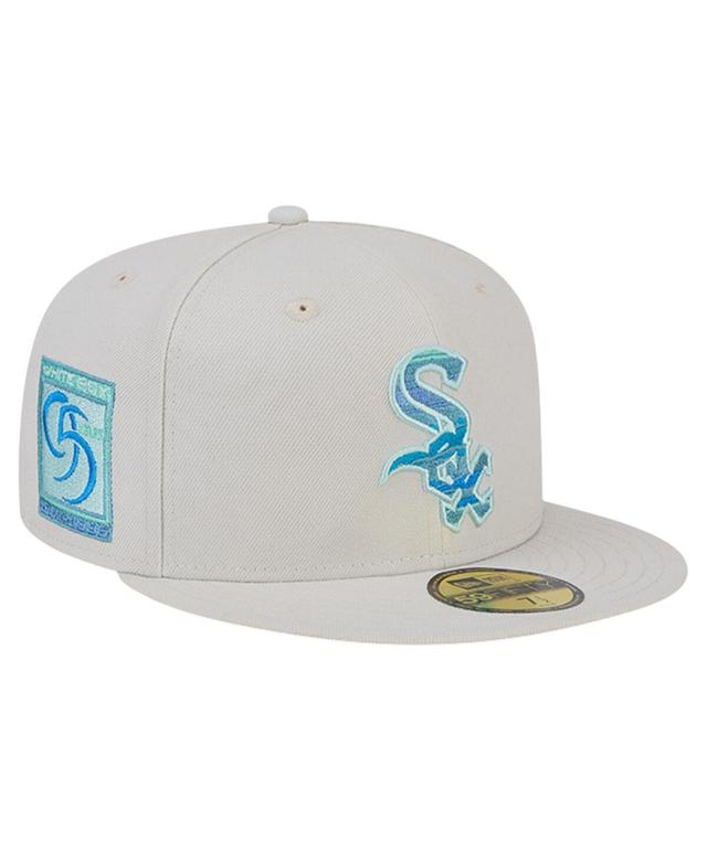 Mens New Era Khaki Chicago White Sox Stone Mist 59FIFTY Fitted Hat Product Image