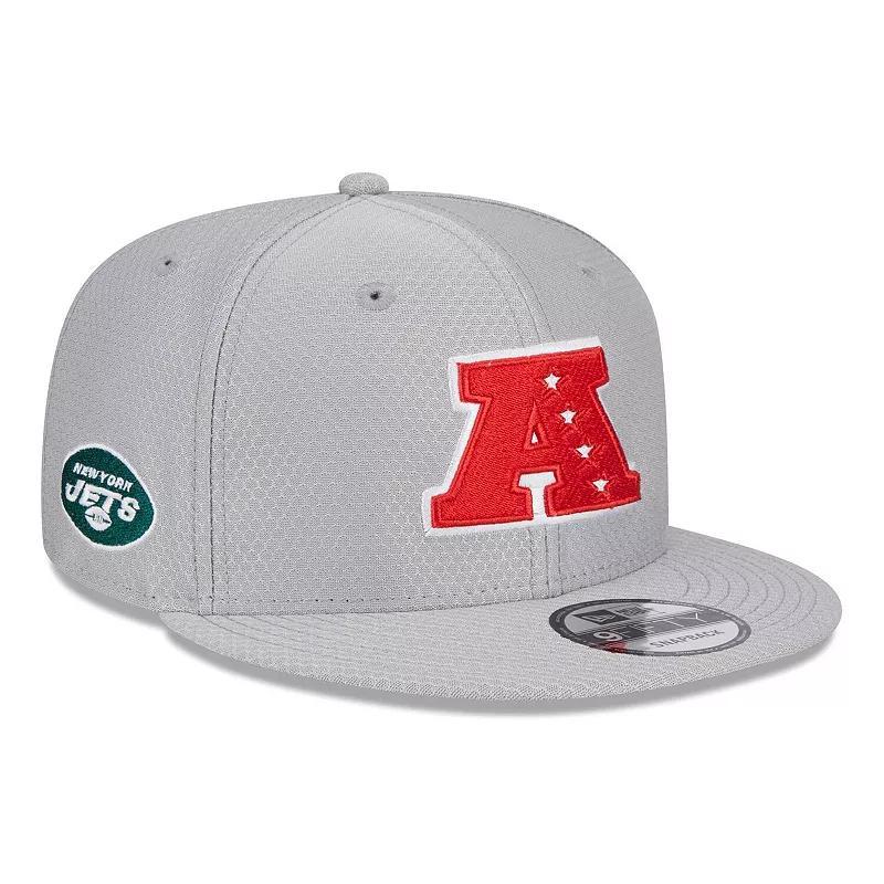 Mens New Era Gray New York Jets 2024 Pro Bowl 9FIFTY Adjustable Snapback Hat Product Image