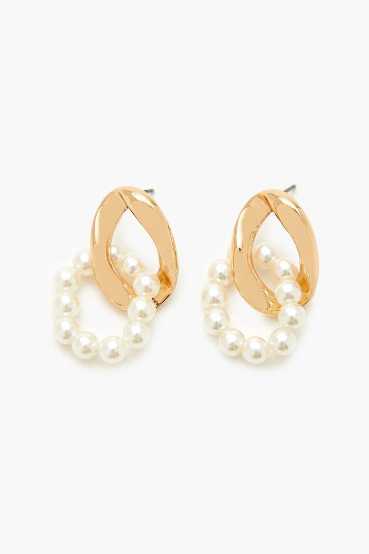 Faux Pearl Chain Drop Earrings | Forever 21 Product Image