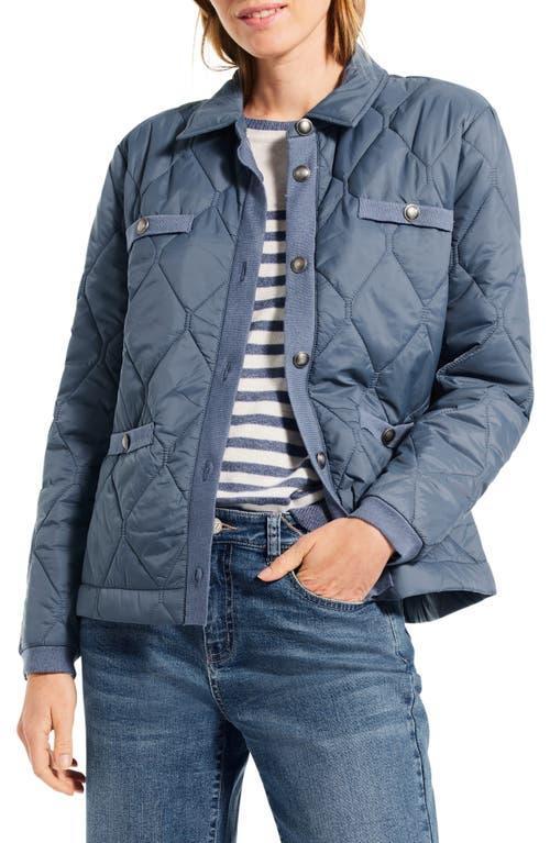 NIC+ZOE Knit Trim Puffer Jacket Waves) Women's Suits Sets Product Image