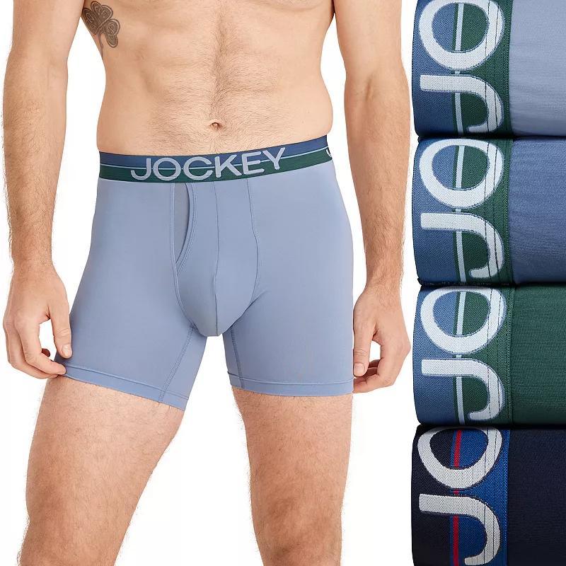 Mens Jockey Infinite Cool Microfiber Stretch 5 4 Pack Boxer Briefs Product Image