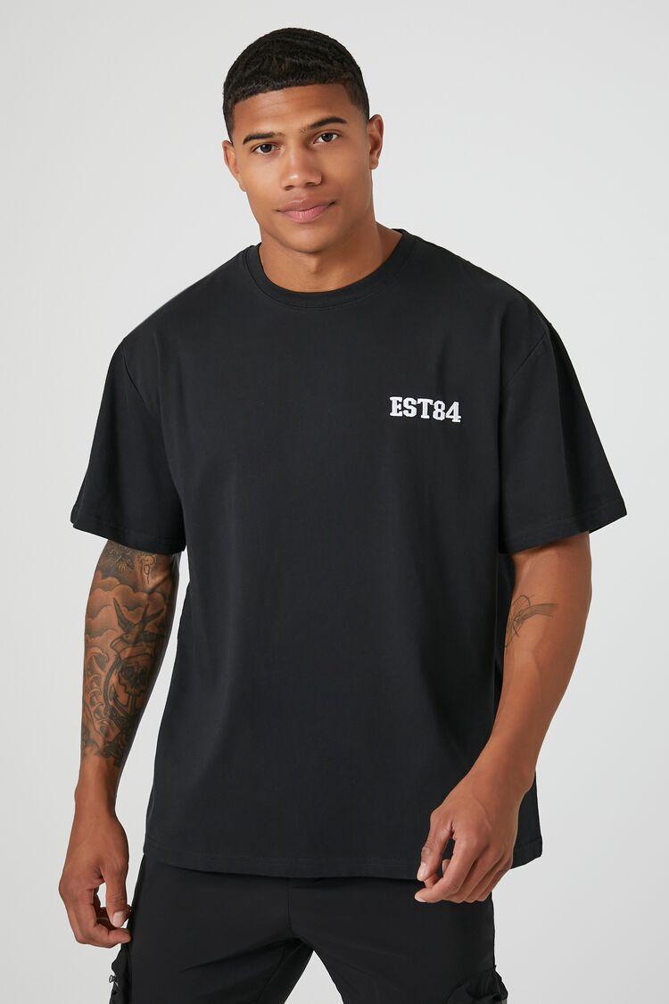 Embroidered EST84 Graphic Tee | Forever 21 Product Image