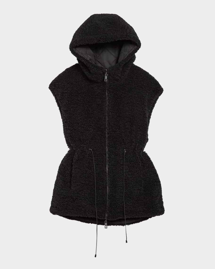 The Nell Hooded Quilted Sherpa Vest product image