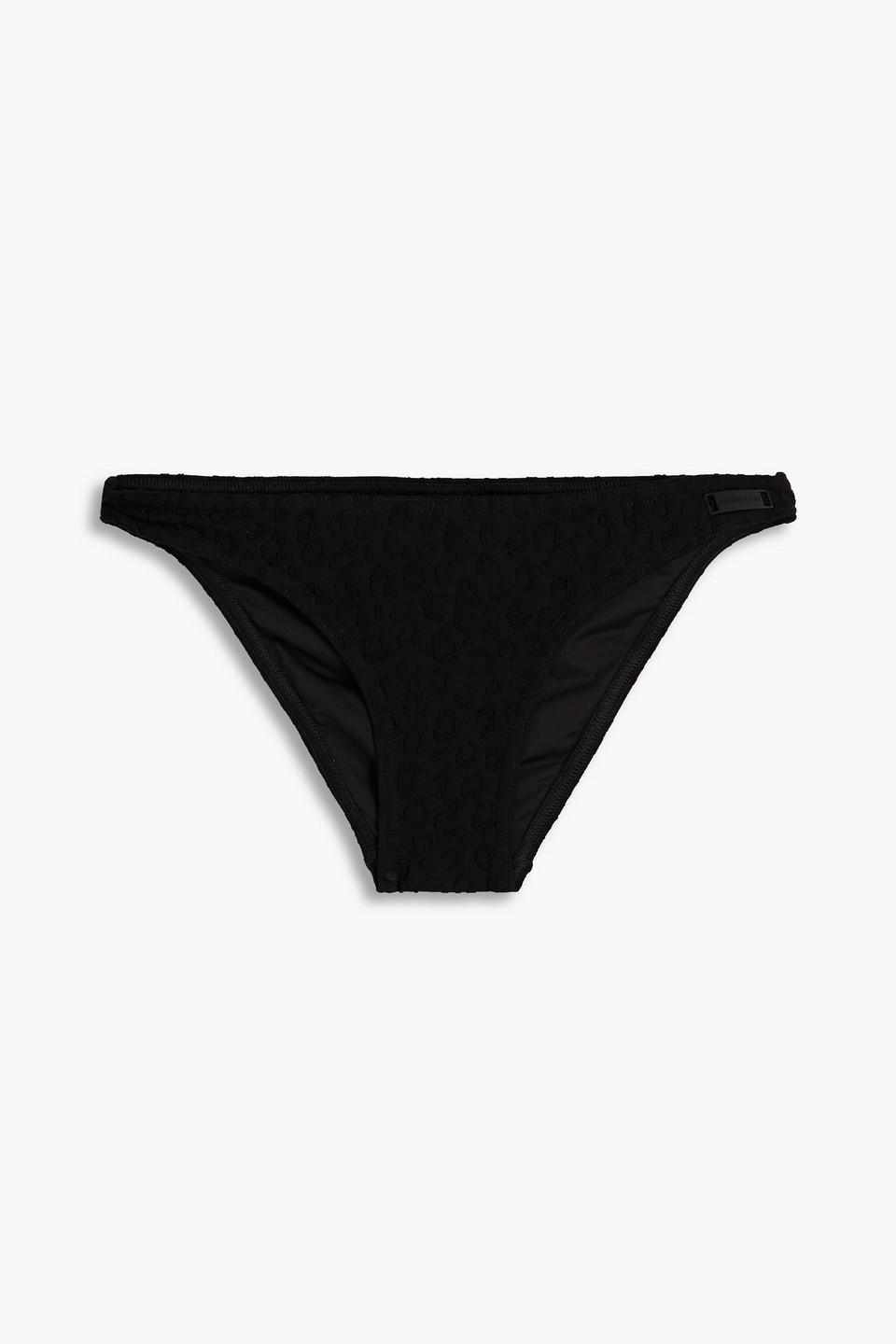 Separates Texture Jacquard Low-rise Bikini Briefs In Black Product Image