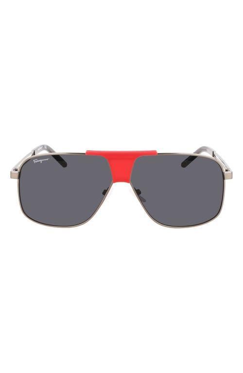 FERRAGAMO 63mm Oversize Navigator Sunglasses Product Image