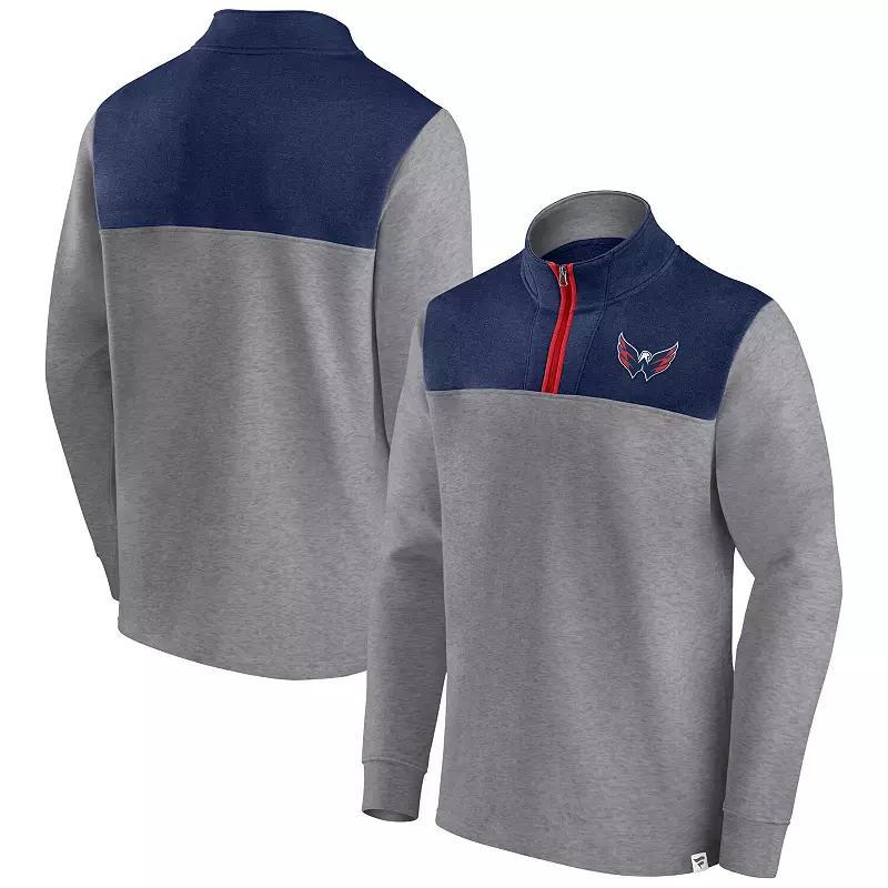 Mens Fanatics Branded Heather Gray Philadelphia Flyers Launch It Quarter-Zip Jacket Product Image