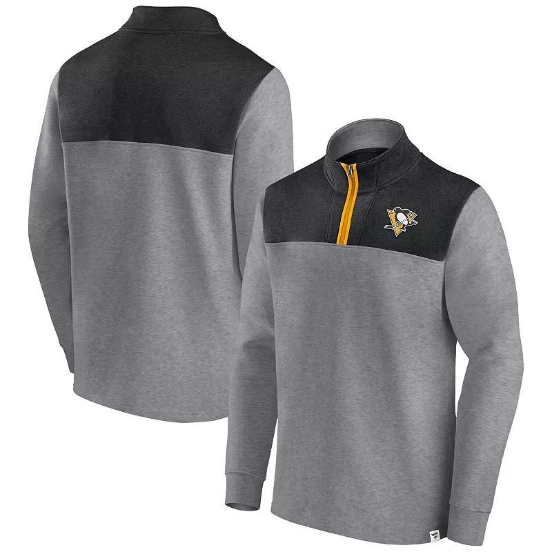 Mens Fanatics Branded Heather Gray Seattle Kraken Launch It Quarter-Zip Jacket Product Image