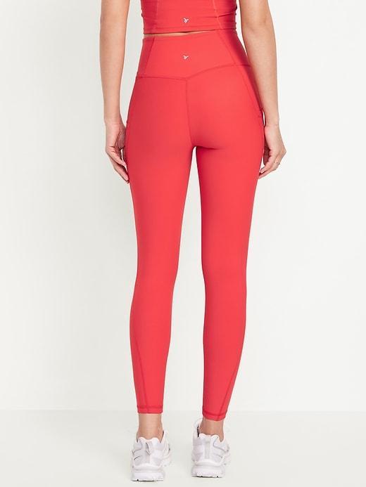 High-Waisted PowerSoft Ribbed Leggings Product Image