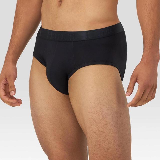 Hanes Originals Premium Mens SuperSoft Briefs 3pk - Blue/Black Product Image