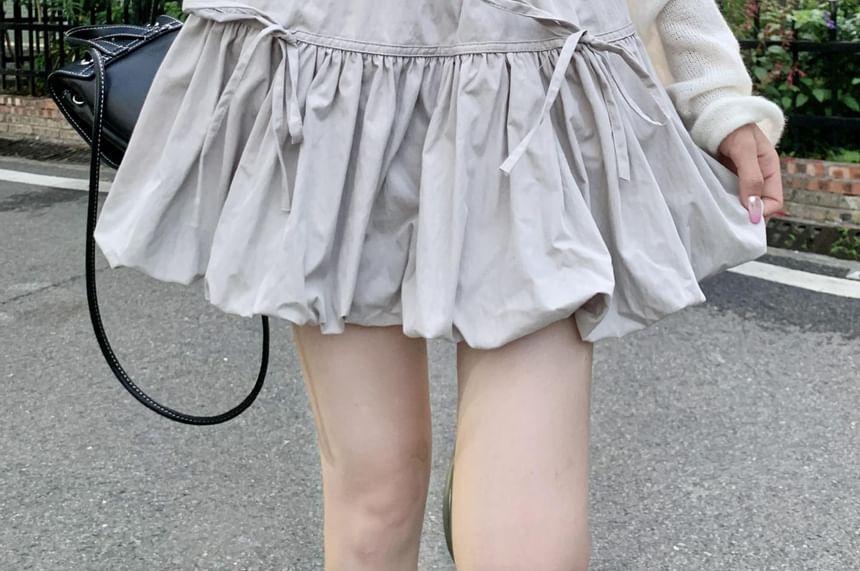 High Rise Plain Mini A-Line Skirt Product Image