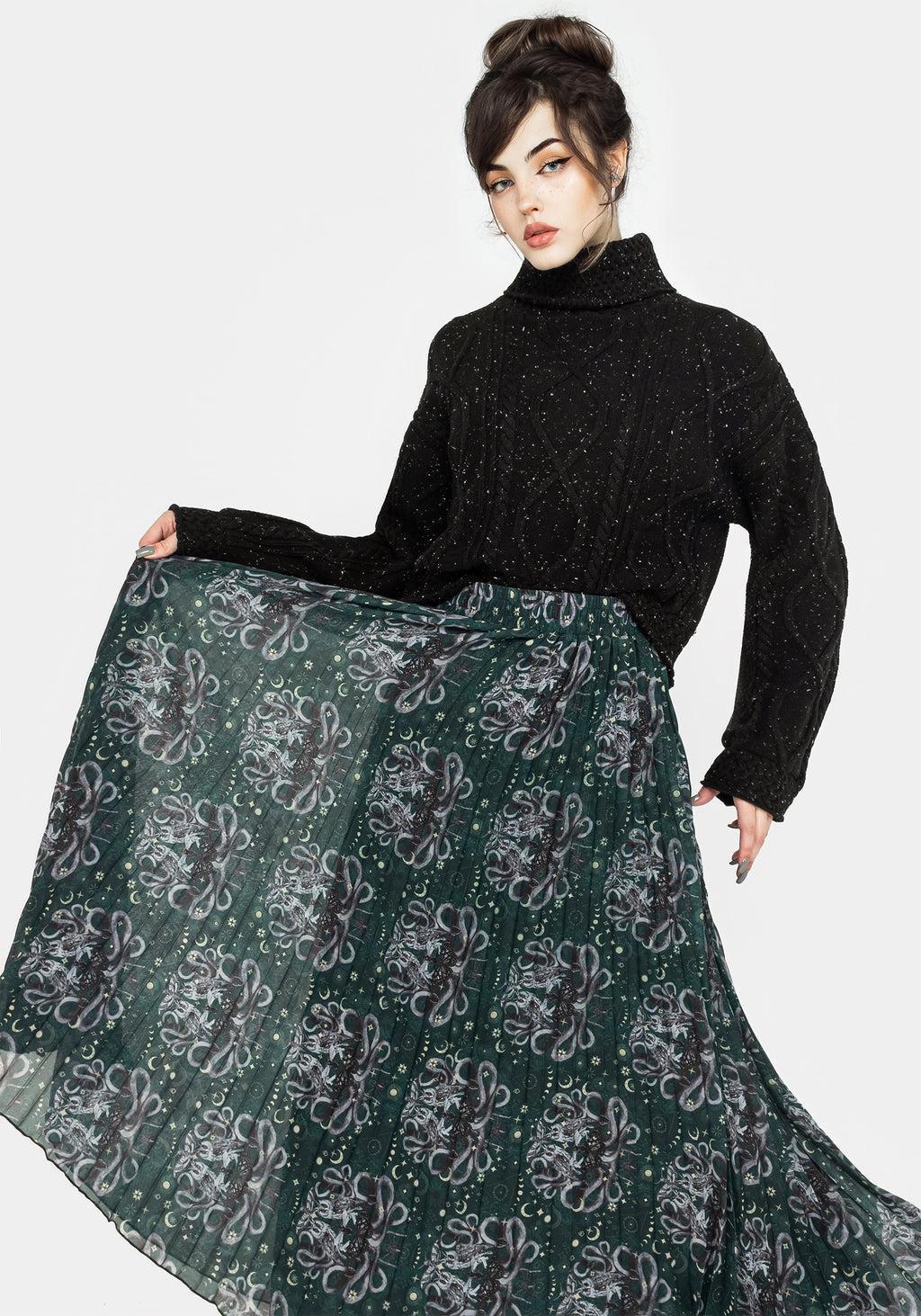 Cailleach Pleated Maxi Skirt Product Image