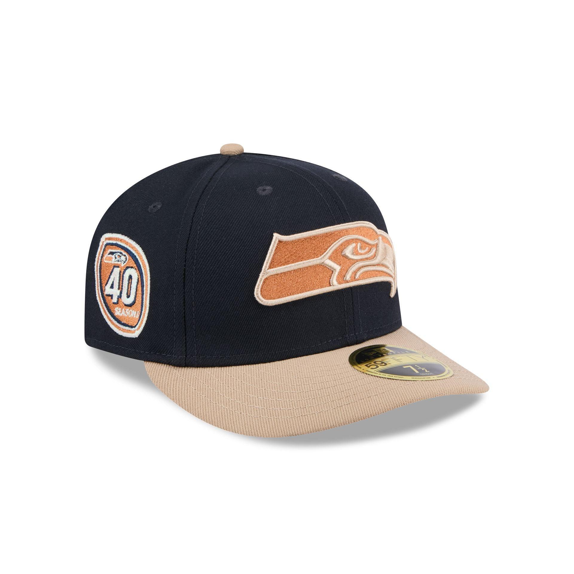 Seattle Seahawks Blue Ivory Low Profile 59FIFTY Fitted Hat Male Product Image