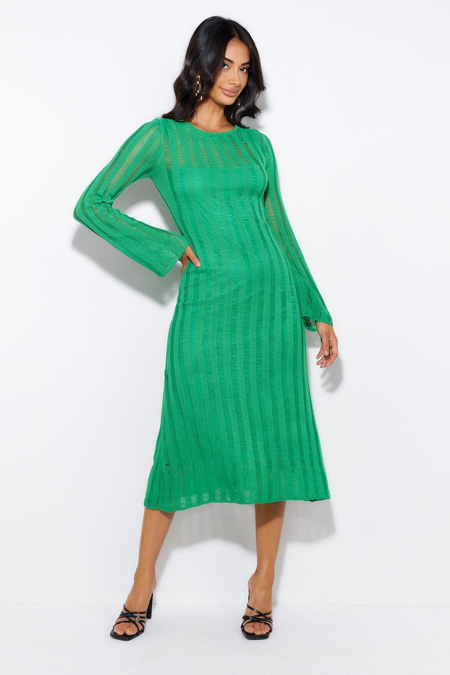 Washed Up Maxi Dress Green Product Image