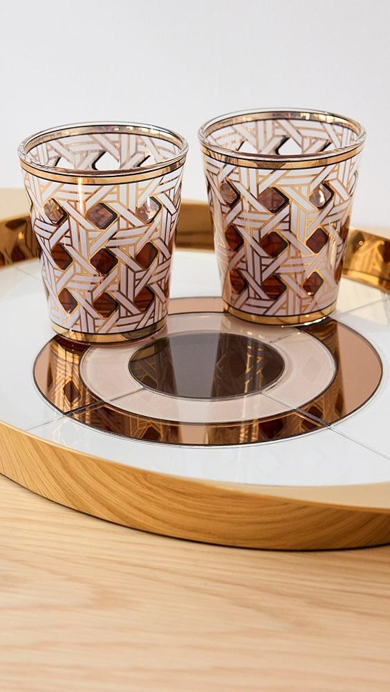 Jonathan Adler Basket Weave Glassware Set Of 4 | Shopbop Product Image