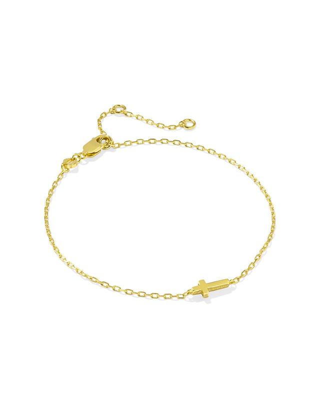 Cross Inline Bracelet in 18k Gold Vermeil Product Image