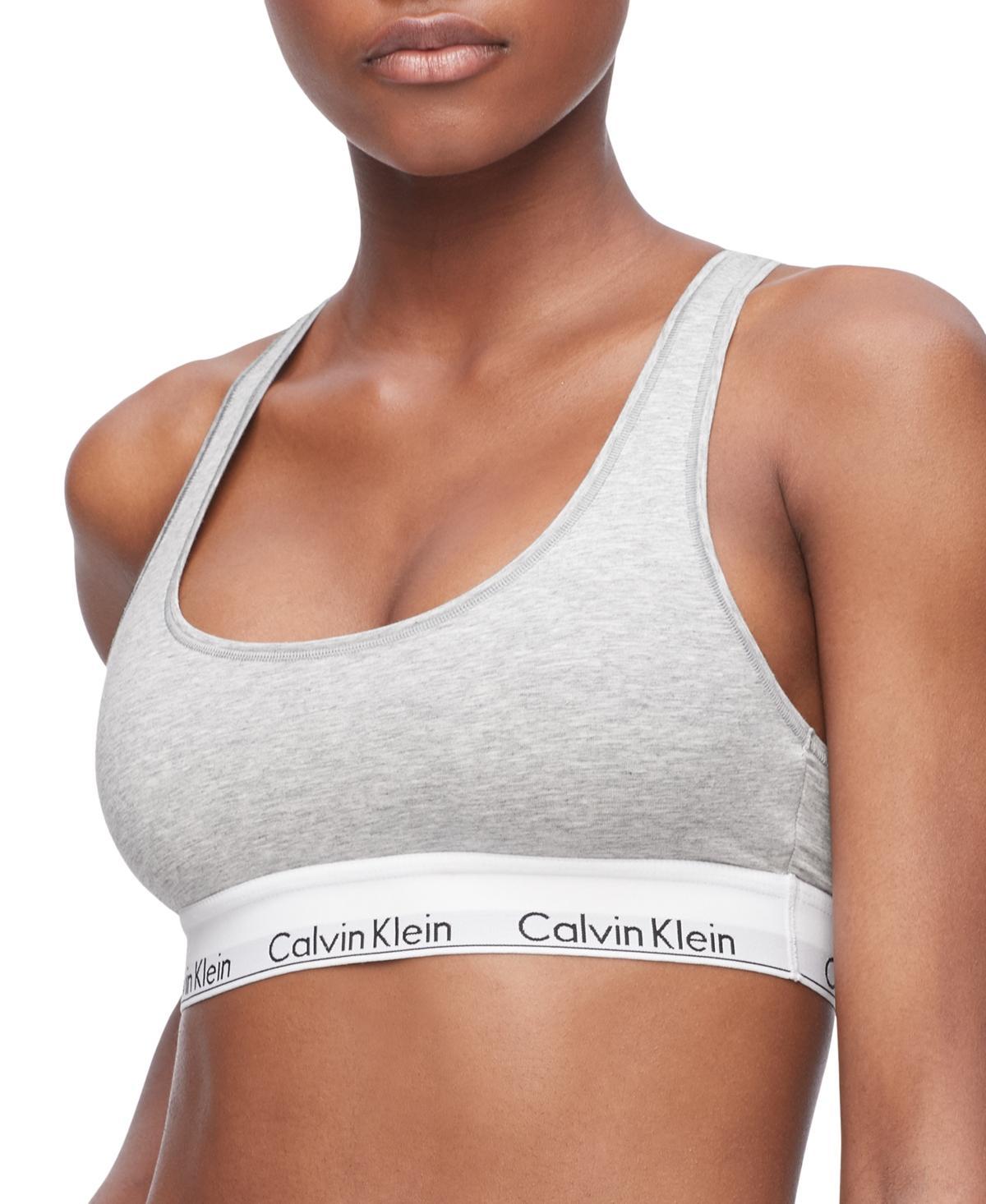 Calvin Klein Modern Cotton Unlined Bralette F3785, Womens Black Product Image