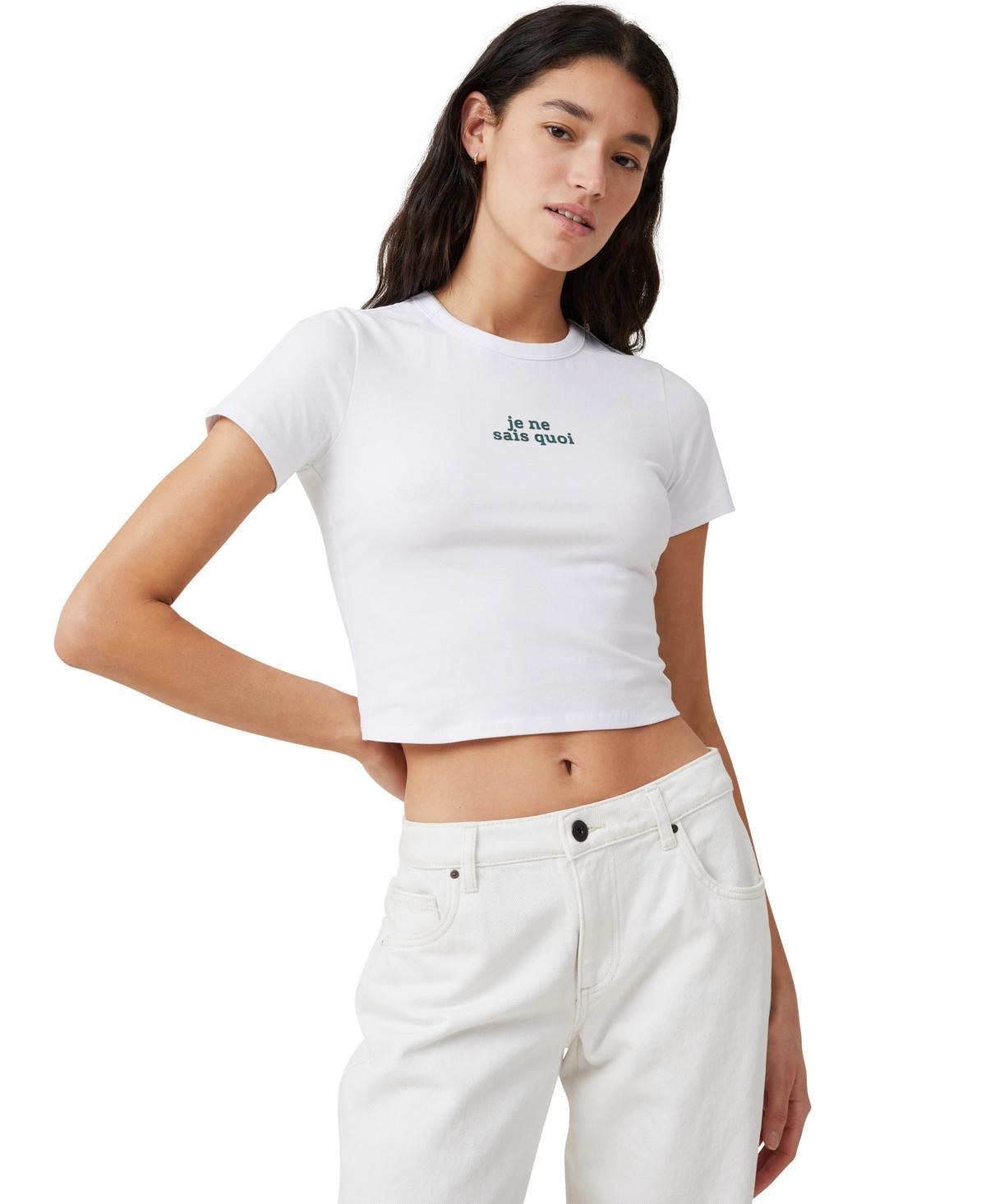 Women's Crop Fit Graphic T-shirt Product Image