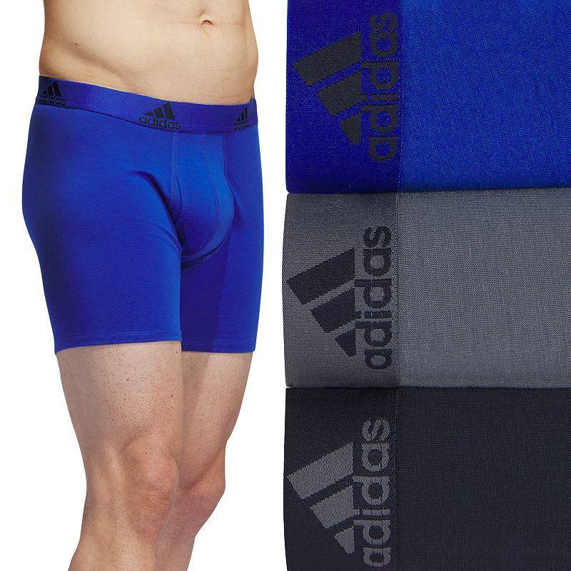 Mens adidas 3-pack Cotton Stretch Boxer Briefs Product Image