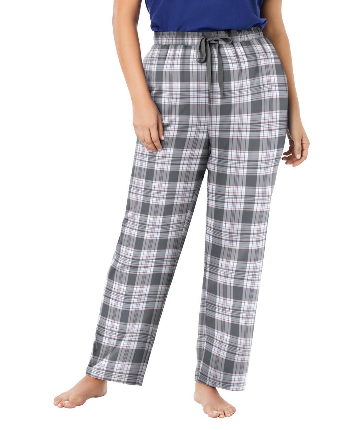 Dreams & Co. Womens Cotton Flannel Pants Product Image