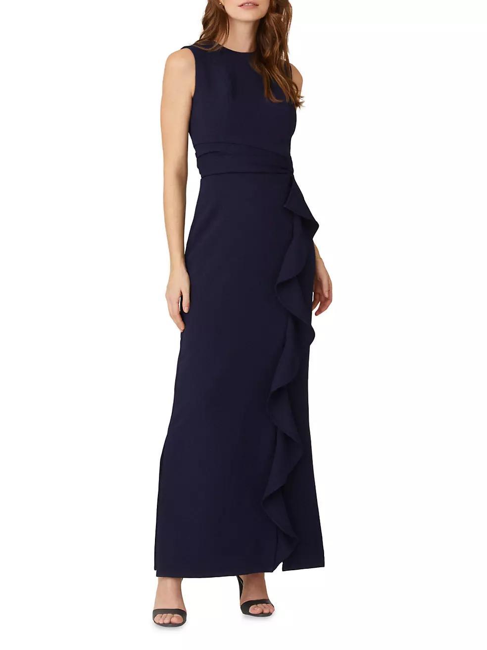 Womens Apollo Ruffled Column Gown Product Image