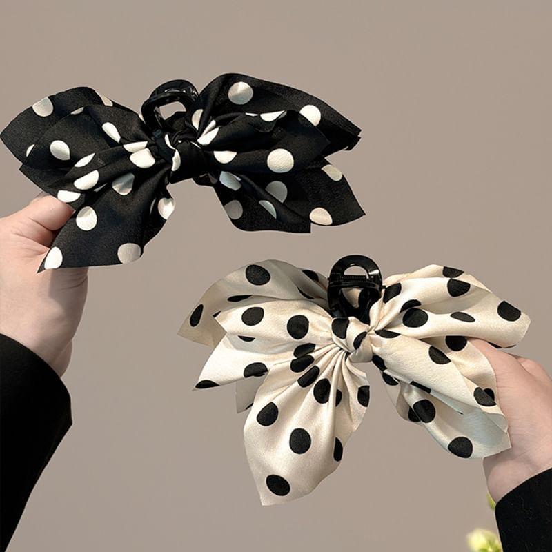 Dotted Bow Hair Claw Product Image