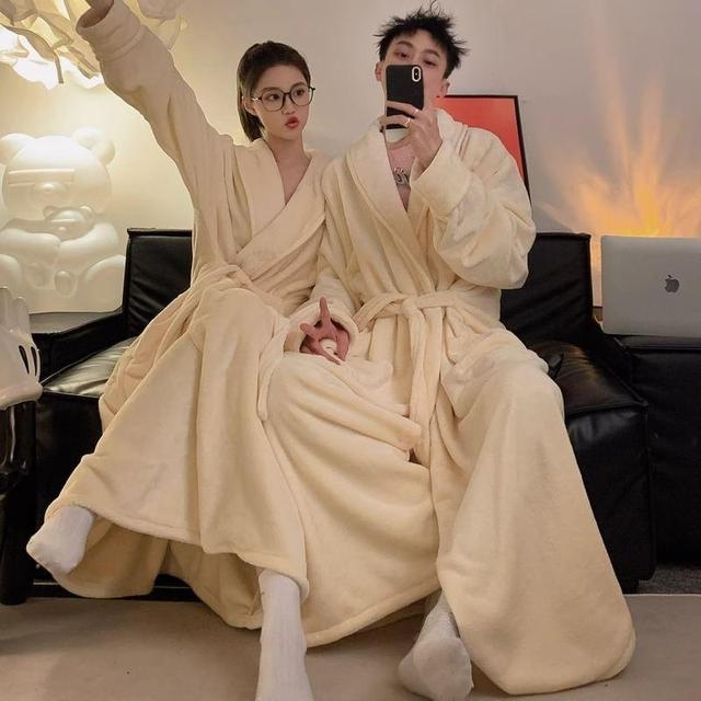 Couple Matching Plain Pajama Robe Product Image