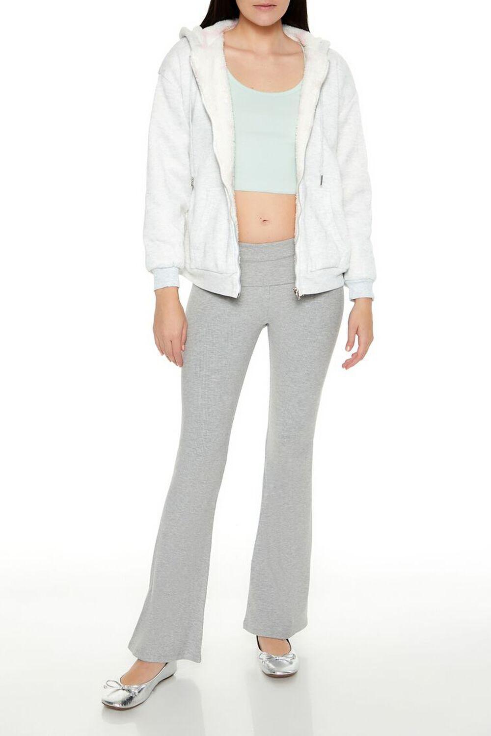 Faux Shearling-Lined Zip-Up Hoodie | Forever 21 Product Image